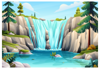 A waterfall in a rocky area

AI-generated content may be incorrect.