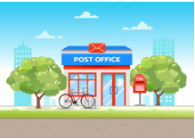 A bicycle parked in front of a post office

AI-generated content may be incorrect.