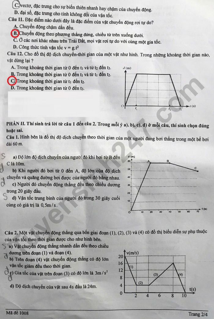 De thi giua ki 1 nam 2025 THPT Le Loi - lop 10 mon Ly