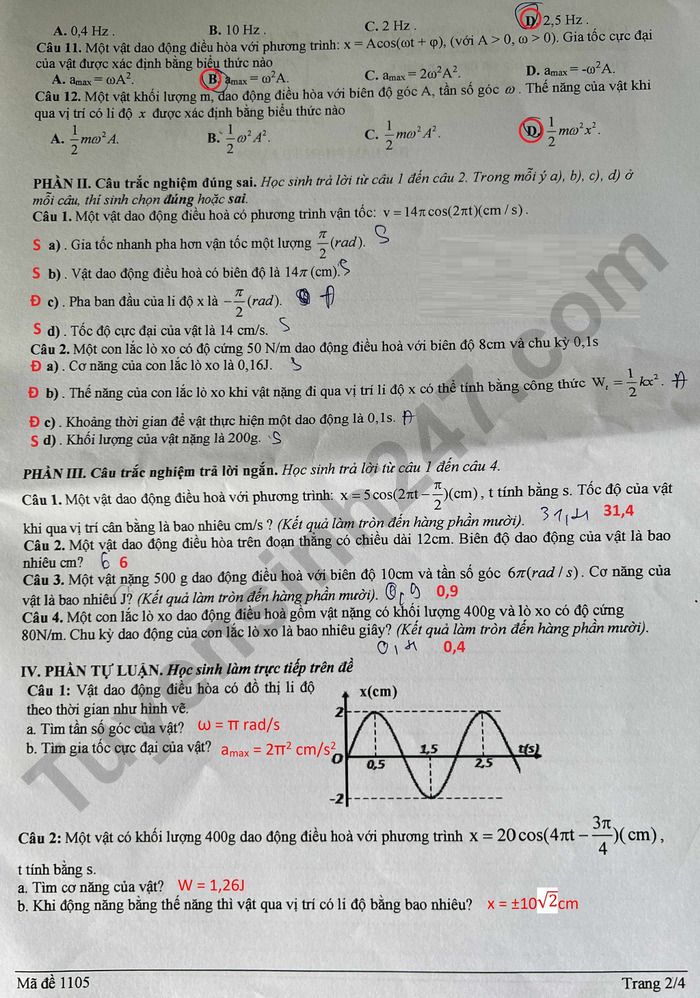 De thi giua hoc ki 1 mon Ly lop 11 THPT Le Loi 2025