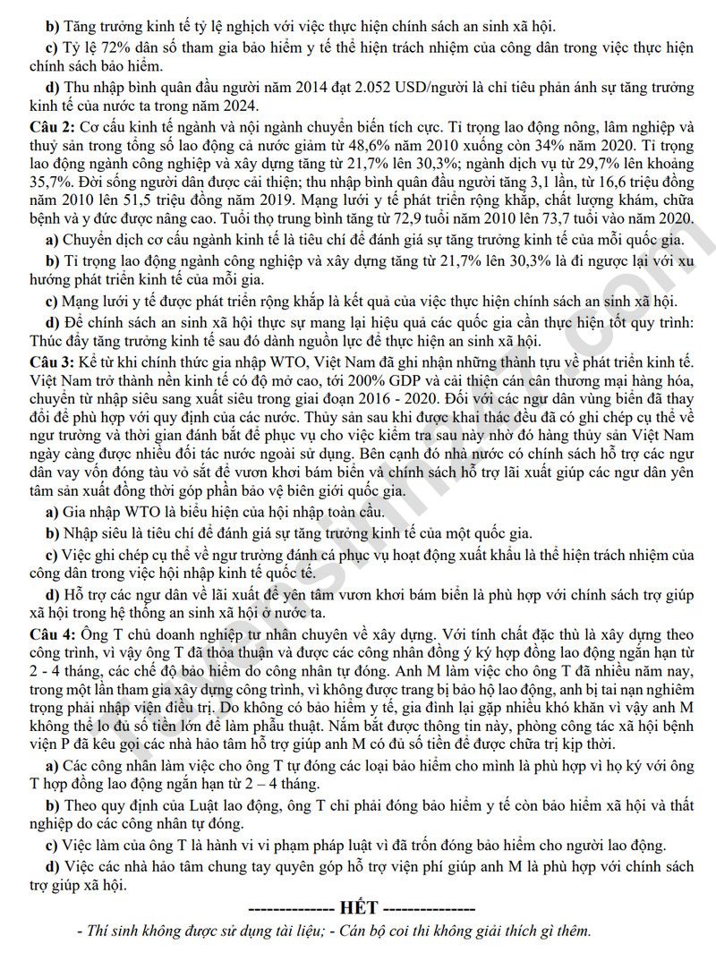 De thi thu tot nghiep THPT 2026 mon GDKT&PL - Cum truong Bac Ninh (Co dap an)