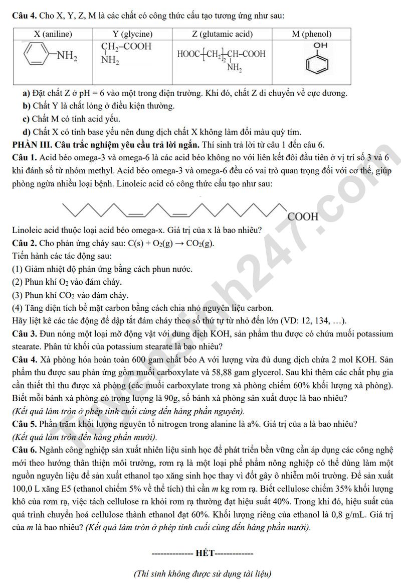 De thi thu tot nghiep THPT 2026 mon Hoa - Cum truong Bac Ninh (Co dap an)