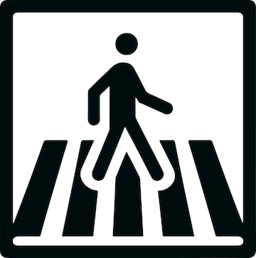 Iconic Crosswalk Symbol Icon Black Filled Silhouette Vector On Isolated White Background | Premium AI-generated vector