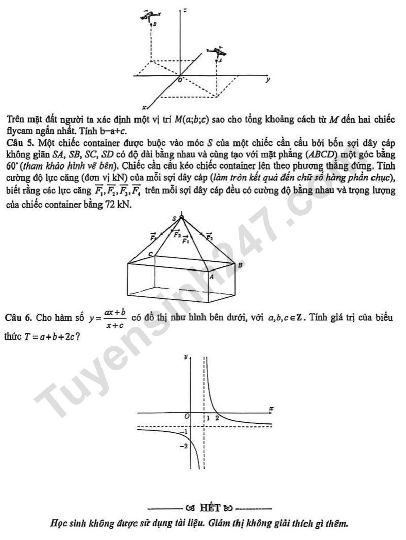 De thi cuoi ki 1 lop 12 mon Toan 2025 - THPT Ngo Quyen