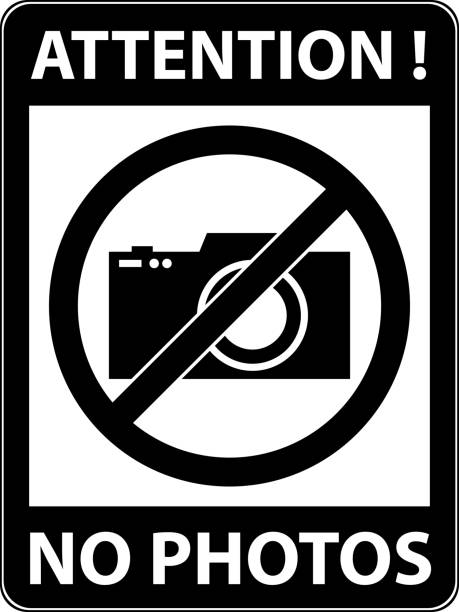 No Photography Camera Prohibited Symbol Vector Stock Illustration - Download Image Now - Badge, Banner - Sign, Black And White - iStock