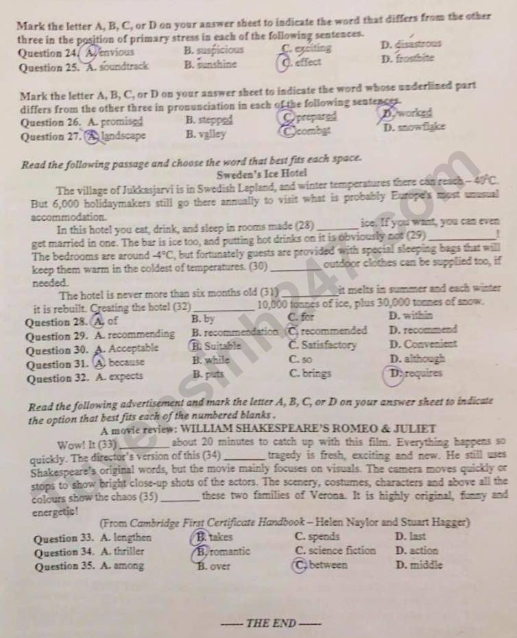 De thi hoc ki 1 lop 10 mon Anh 2025 - THPT Mac Dinh Chi