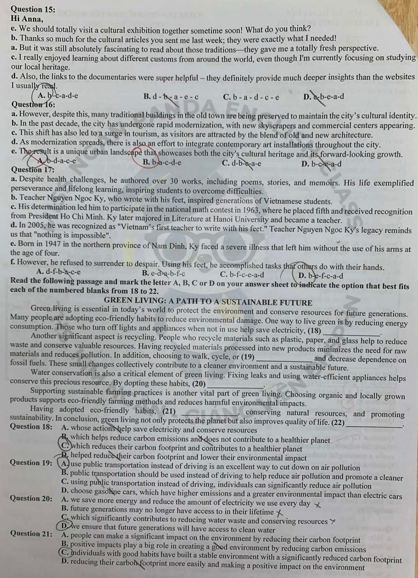 De thi hoc ki 1 lop 12 mon Anh 2025 - THPT Dong Da (Minh hoa)