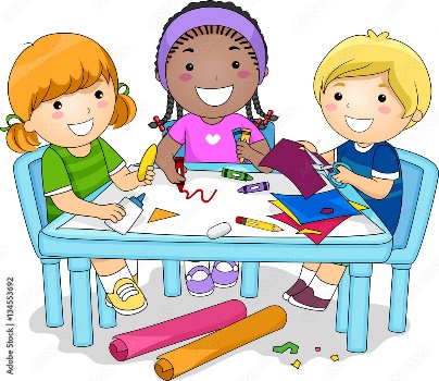 Kids Group Art Project Stock Vector | Adobe Stock