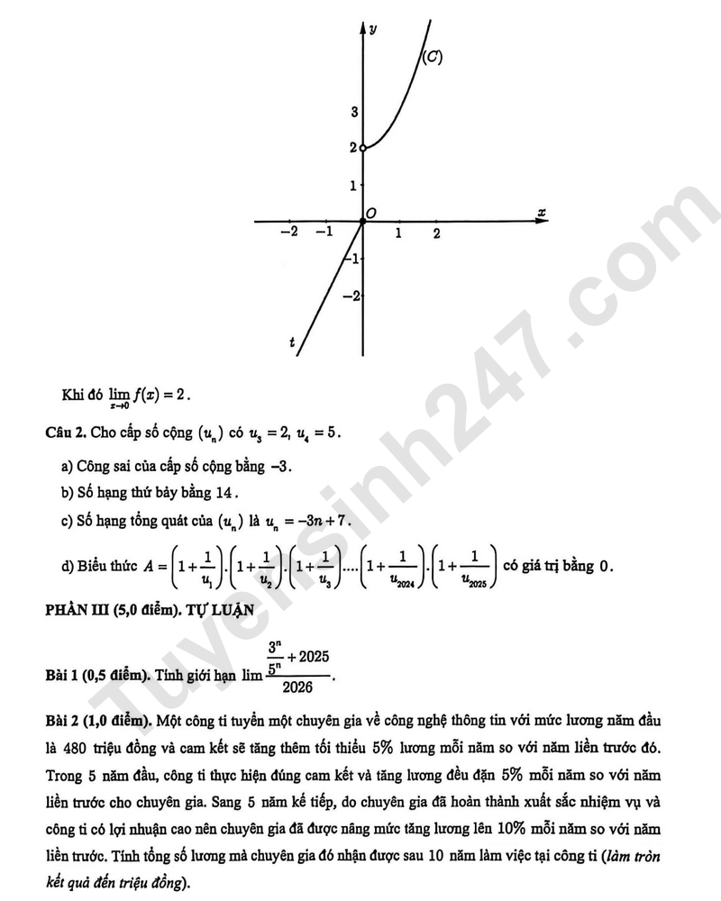De thi HK1 mon Toan lop 11 nam 2025 - Trung hoc Thuc Hanh Sai Gon