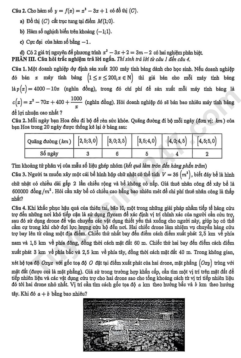 De thi HK1 mon Toan lop 12 nam 2025 - THPT Nguyen Thai Binh