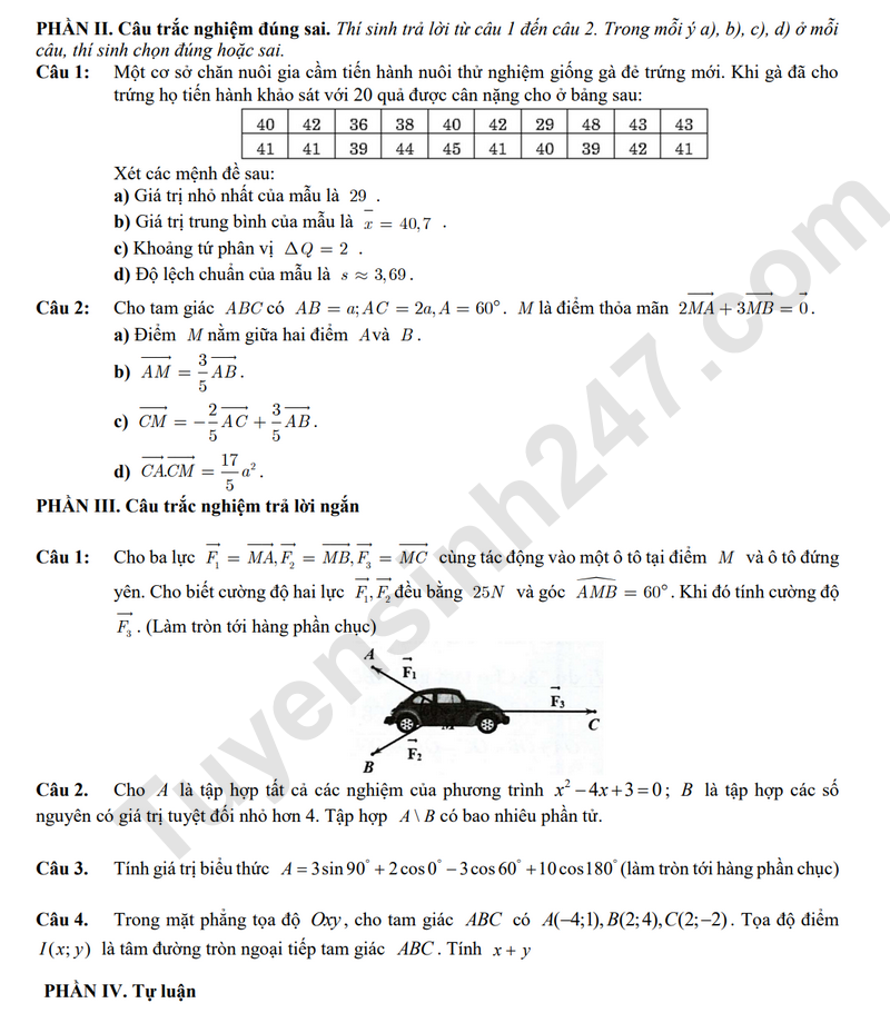 De thi hoc ki 1 lop 10 mon Toan nam 2025 - THPT Phung Khac Hoan