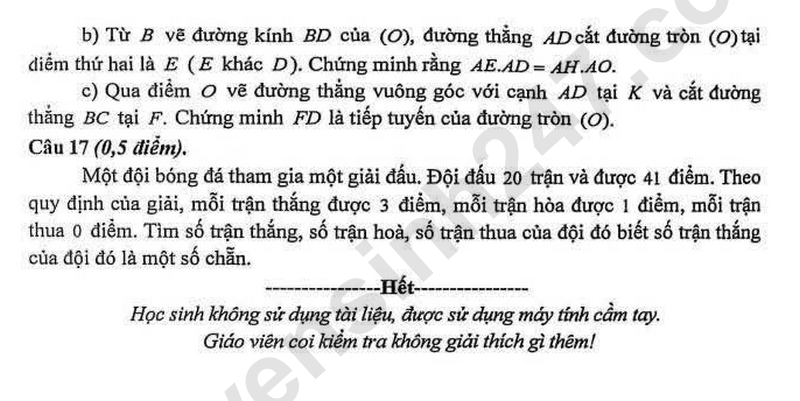 De thi hoc ki 1 mon Toan lop 9 nam 2025 - THCS Vinh Yen