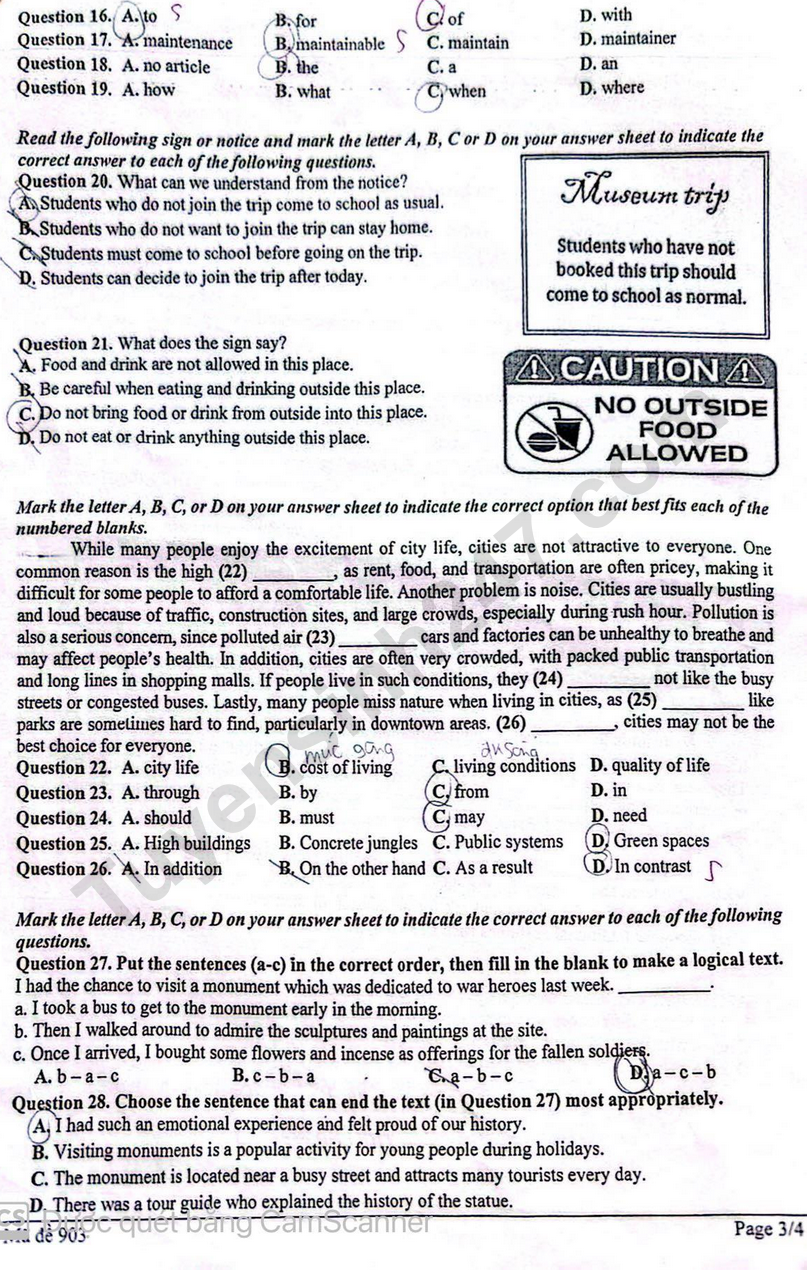 De thi hoc ki 1 lop 9 mon Anh nam 2025 - Phuong Giang Vo