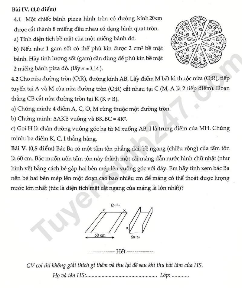 De thi ki 1 mon Toan lop 9 nam 2025 - THCS Dich Vong