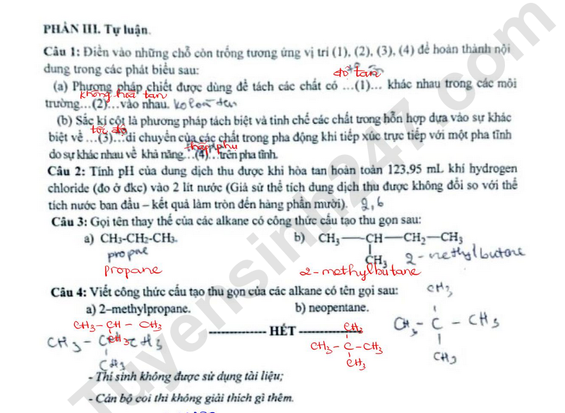 De thi ki 1 mon Hoa lop 11 nam 2025 - THPT Phan Ngoc Hien