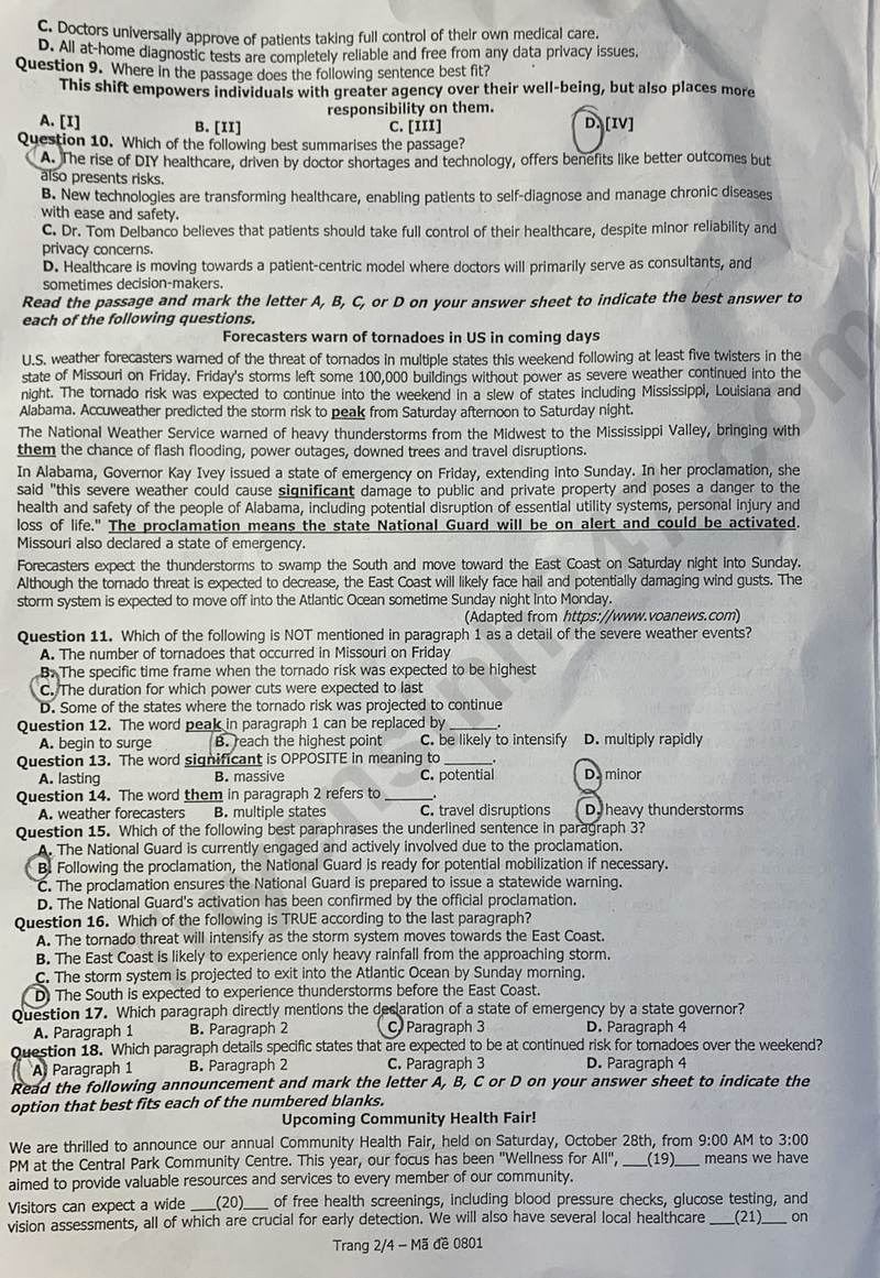 De thi ki 1 mon Anh lop 12 nam 2025 - So GD Bac Ninh