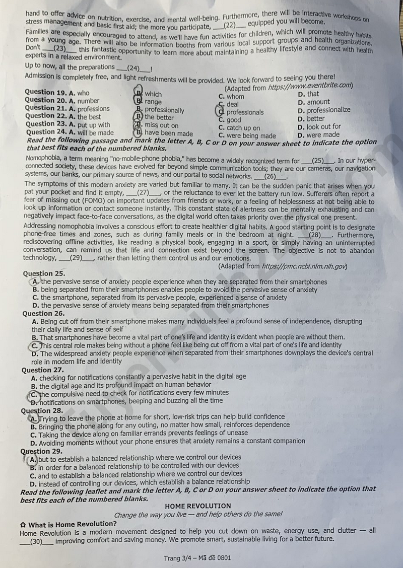 De thi ki 1 mon Anh lop 12 nam 2025 - So GD Bac Ninh