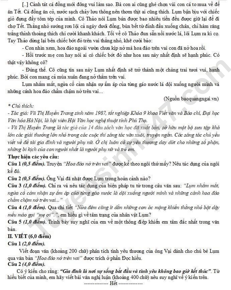 De thi HK 1 lop 9 mon Van 2025 - Phuong Giang Vo