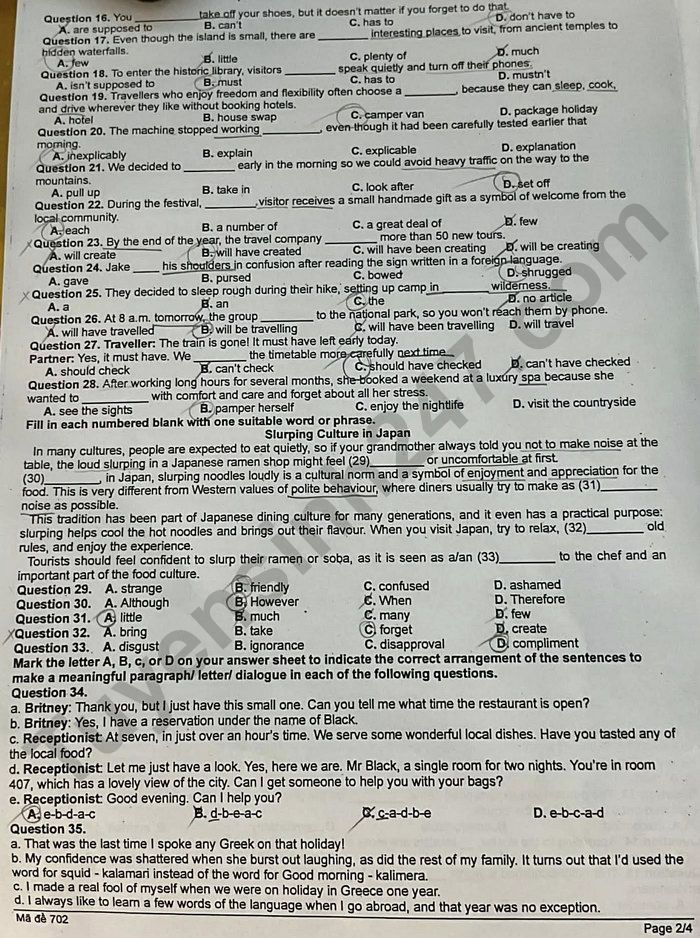 De thi hoc ki 1 lop 12 mon Anh 2025 - THPT Binh Phu