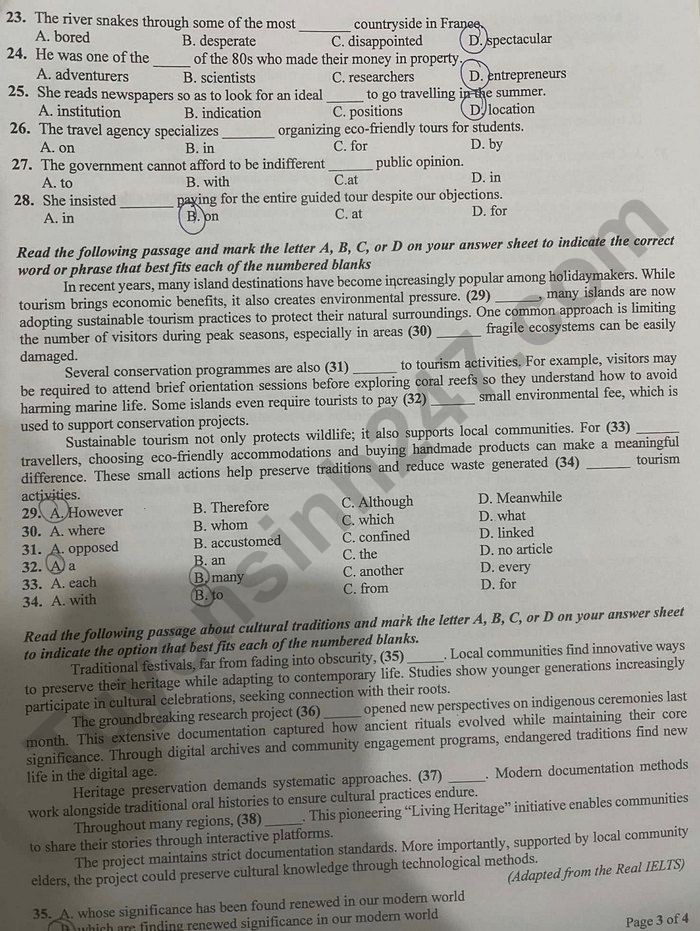 De thi hoc ki 1 mon Anh lop 12 THPT Pham Phu Thu 2025