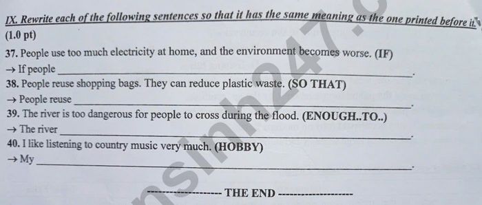 De thi cuoi ki 1 lop 8 mon Anh 2025 - TH, THCS va THPT Truong Vinh Ky