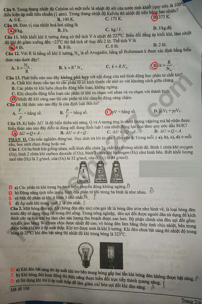 De thi cuoi ki 1 lop 12 mon Ly 2025 - THPT so 2 Phan Boi Chau