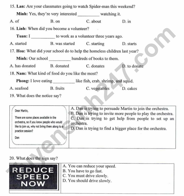 De thi hoc ki 1 nam 2025 THCS Long Toan - mon Anh 7