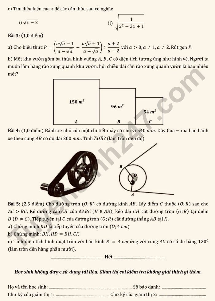 De thi cuoi ki 1 lop 9 mon Toan 2025 - THCS Dang Van Ngu