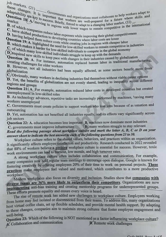 De thi thu TN THPT 2026 mon Anh - Truong THPT Doan Ket - Hai Ba Trung