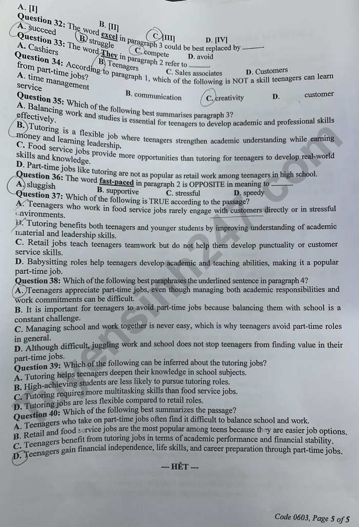 De thi thu TN THPT 2026 mon Anh - Truong THPT Doan Ket - Hai Ba Trung