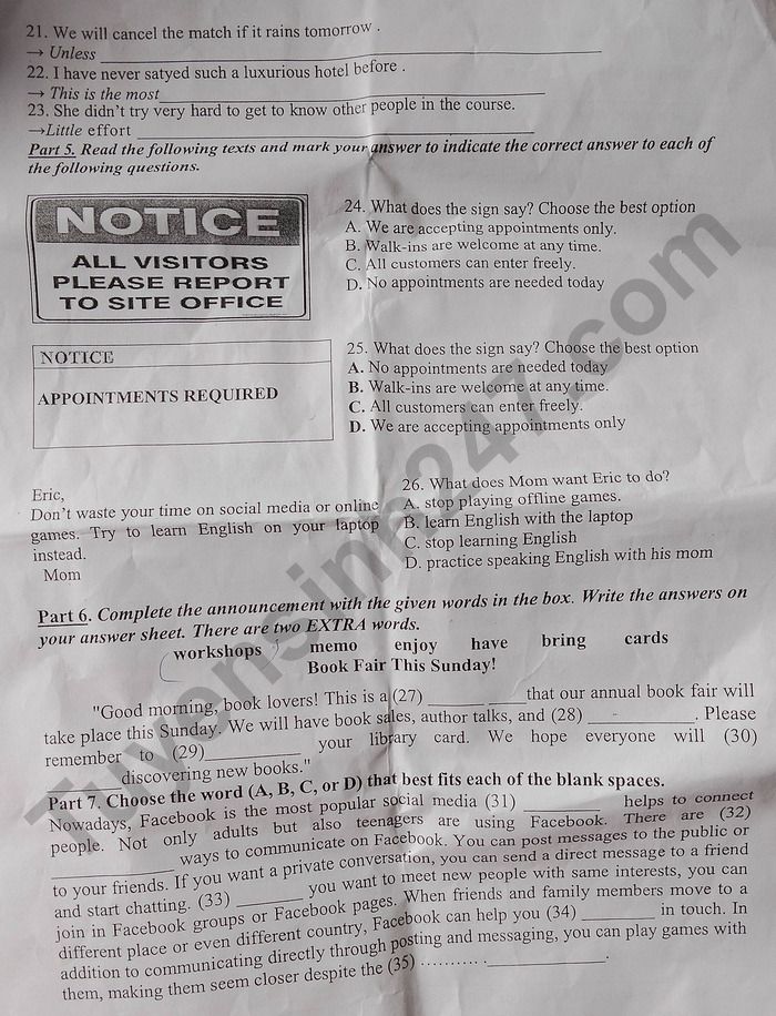 De thi cuoi ki 1 mon Anh lop 9 - THCS Phan Huy Chu 2025