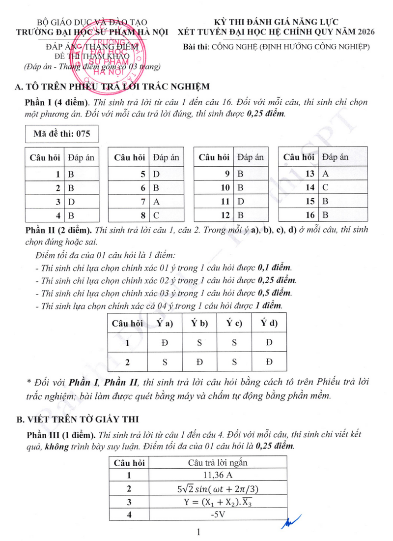 De minh hoa DGNL Dai hoc Su pham Ha Noi 2026 (Co dap an)