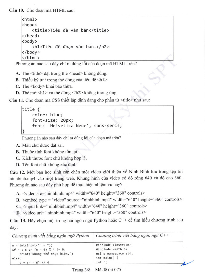 De minh hoa DGNL Dai hoc Su pham Ha Noi 2026 (Co dap an)