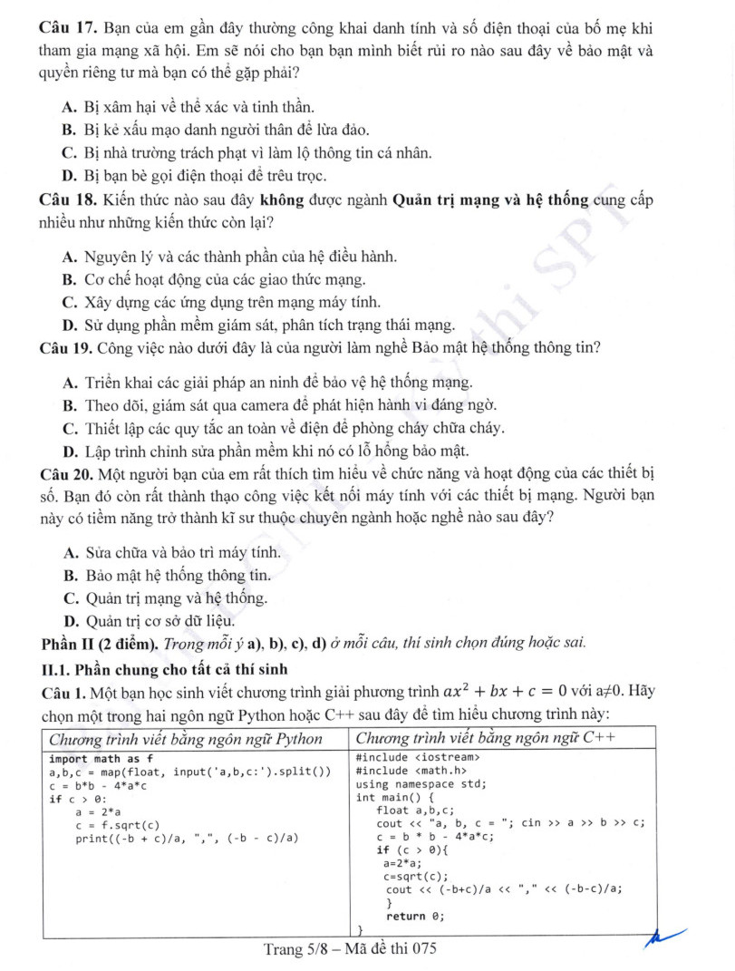 De minh hoa DGNL Dai hoc Su pham Ha Noi 2026 (Co dap an)