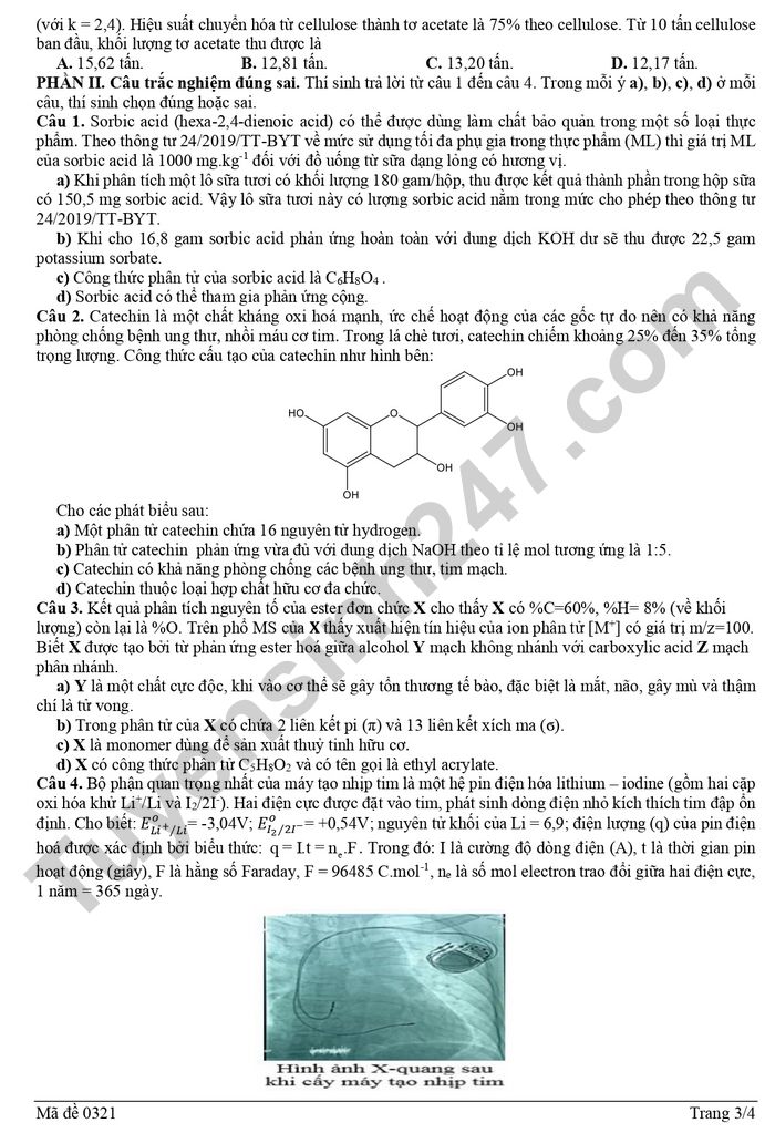 De thi thu tot nghiep THPT 2026 mon Hoa - THPT Ham Rong