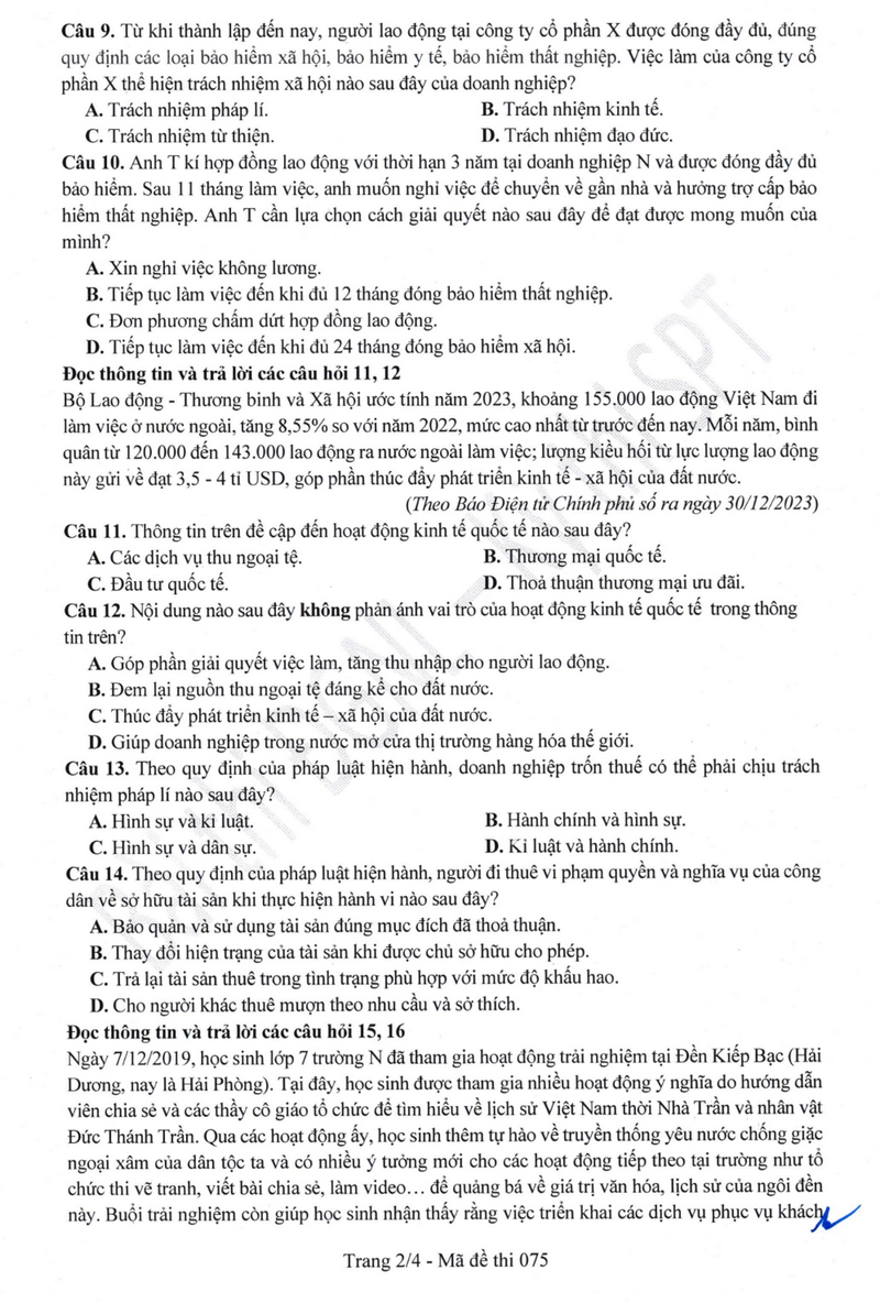 De minh hoa DGNL Dai hoc Su pham Ha Noi 2026 (Co dap an)