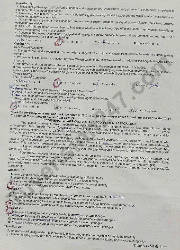 De thi thu tot nghiep THPT 2026 mon Anh lan 1 - Phu Tho