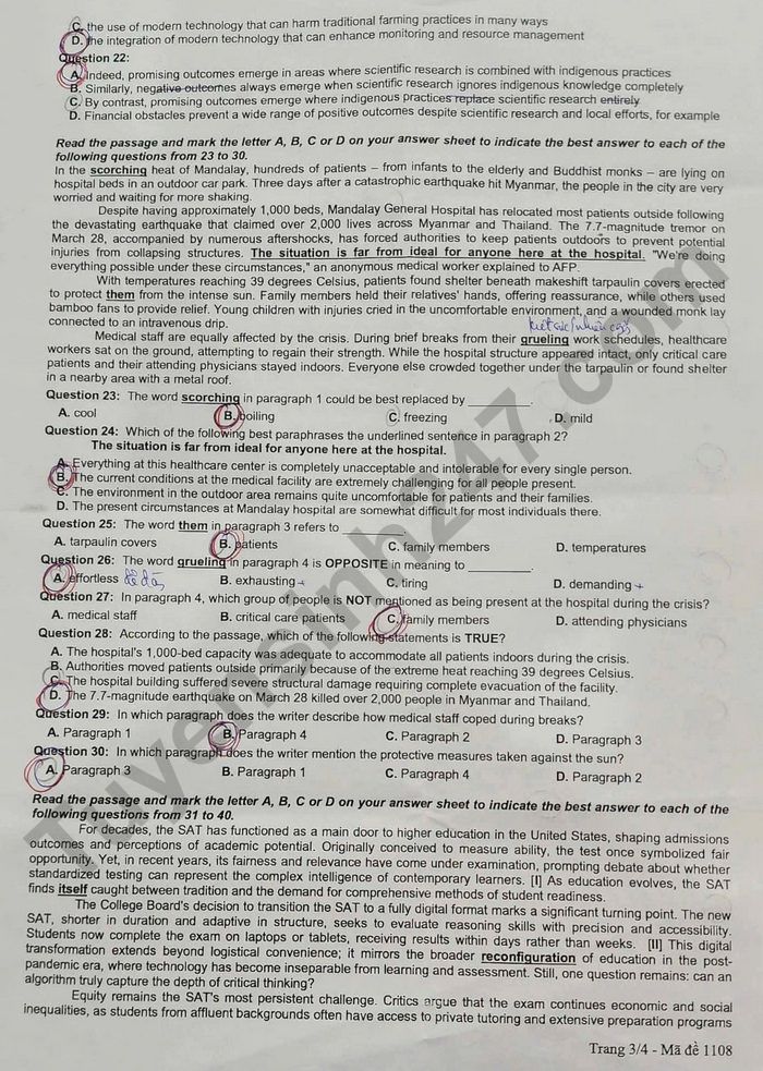 De thi thu tot nghiep THPT 2026 mon Anh lan 1 - Phu Tho