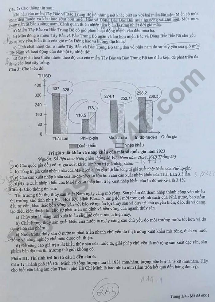De thi thu tot nghiep THPT mon Dia 2026 - Phu Tho (Dot 1)