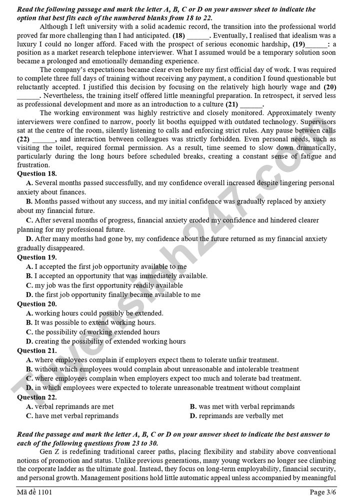 De thi thu tot nghiep THPT mon Anh 2026 - Cum 13 truong THPT Hai Phong (lan 1)