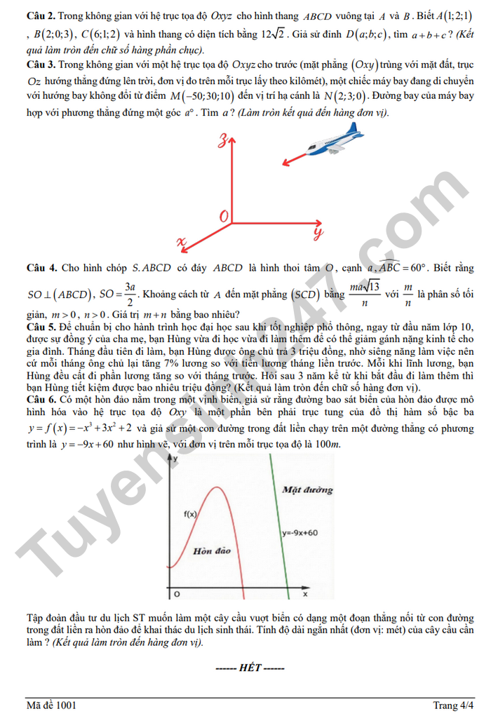 De thi thu mon Toan tot nghiep THPT 2026 - Cum truong TP Da Nang