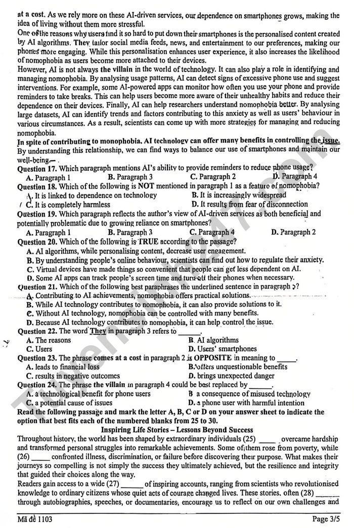 De thi thu tot nghiep THPT 2026 mon Anh - Cum truong THPT Nghe An