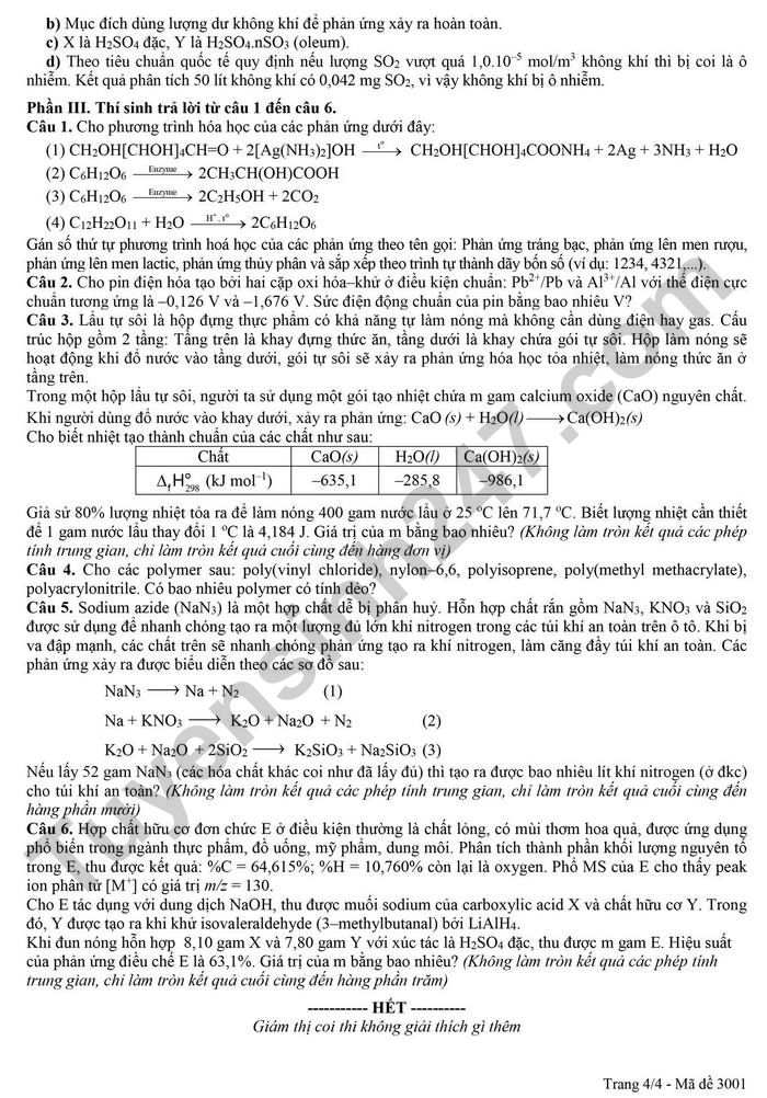 De thi thu tot nghiep THPT 2026 mon Hoa - Phu Tho (Dot 1)