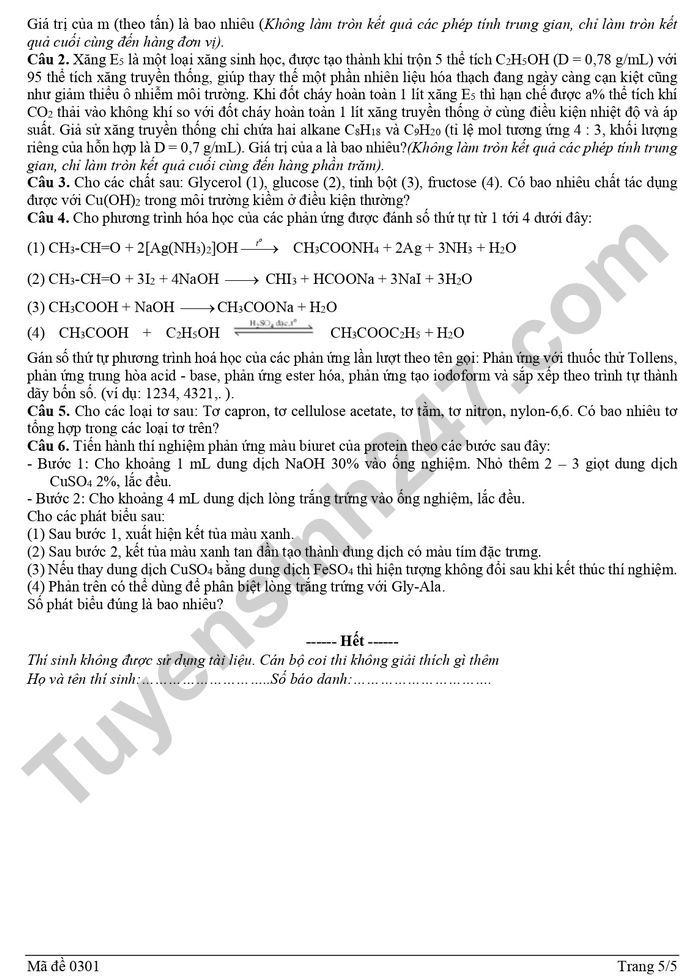 De thi thu TN THPT mon Hoa 2026 - Truong THPT CG, TT, CG2 (lan 1)