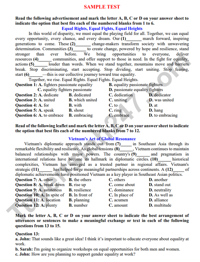 Noi dung on tap giua ki 2 lop 10 mon Anh 2026 - THPT Tran Phu-Hoan Kiem