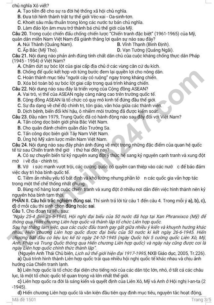 De thi thu tot nghiep THPT 2026 lan 1 mon Su - Cum 13 truong THPT Hai Phong