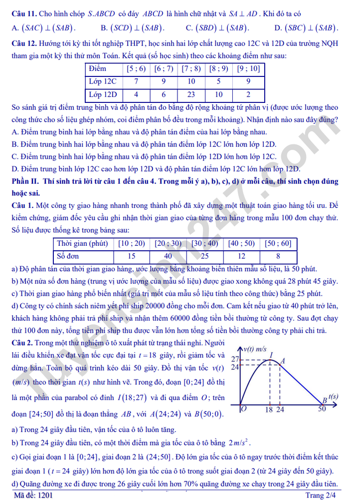 De thi thu TN THPT 2026 lan 1 mon Toan - THPT Nguyen Gia Thieu