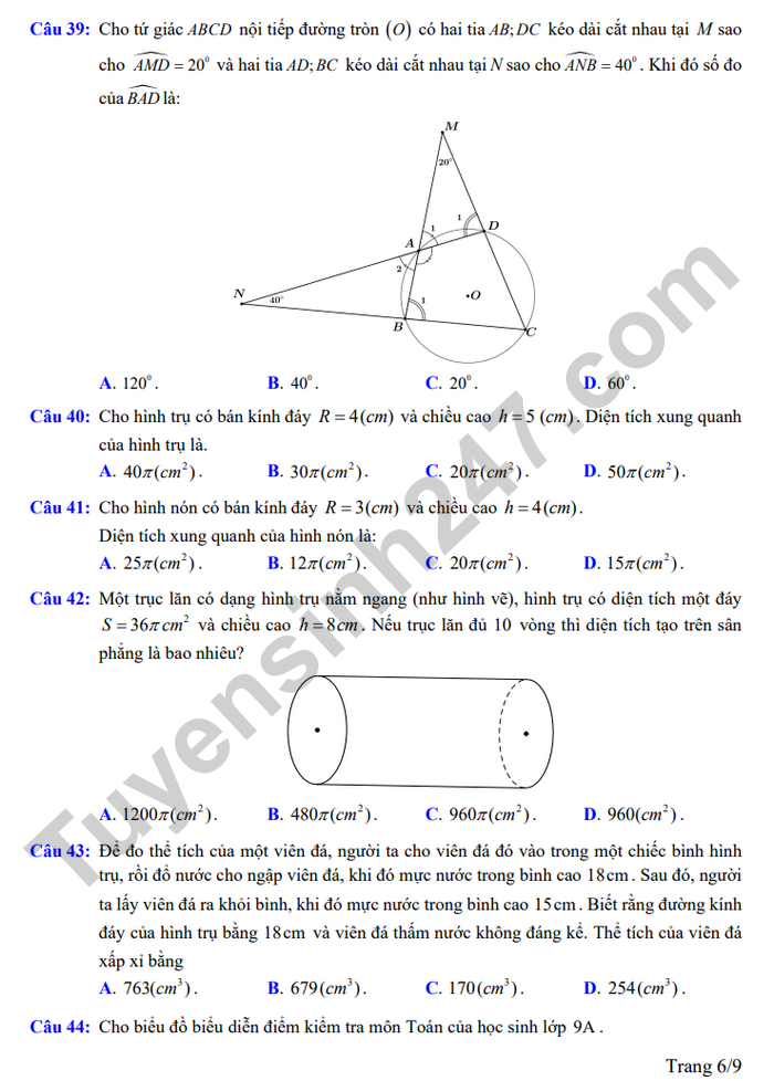 De thi vao lop 10 mon Toan 2026 - Dong Thap (de minh hoa)