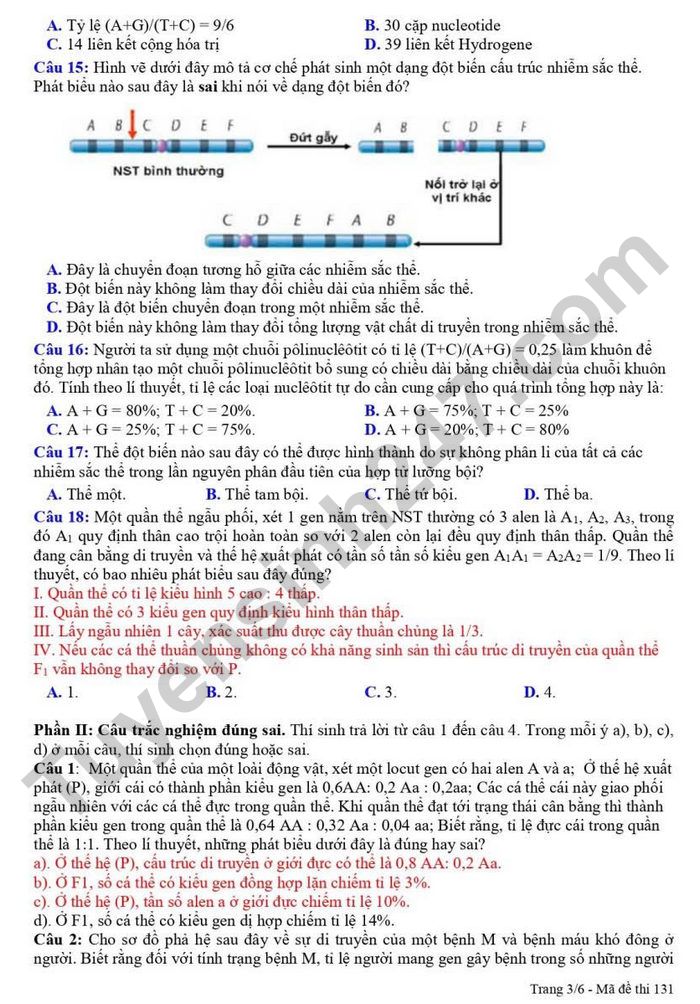 De thi thu mon Sinh tot nghiep THPT 2026 - THPT Cam Pha (lan 1)