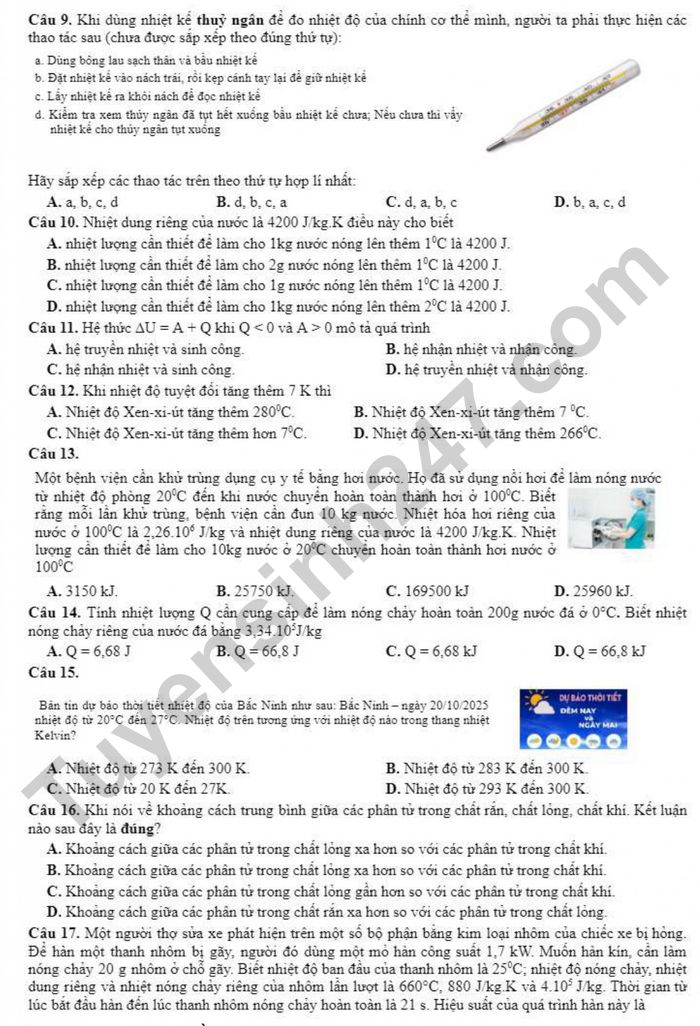 De thi thu tot nghiep mon Ly 2026 lan 2 - Lien truong THPT Bac Ninh